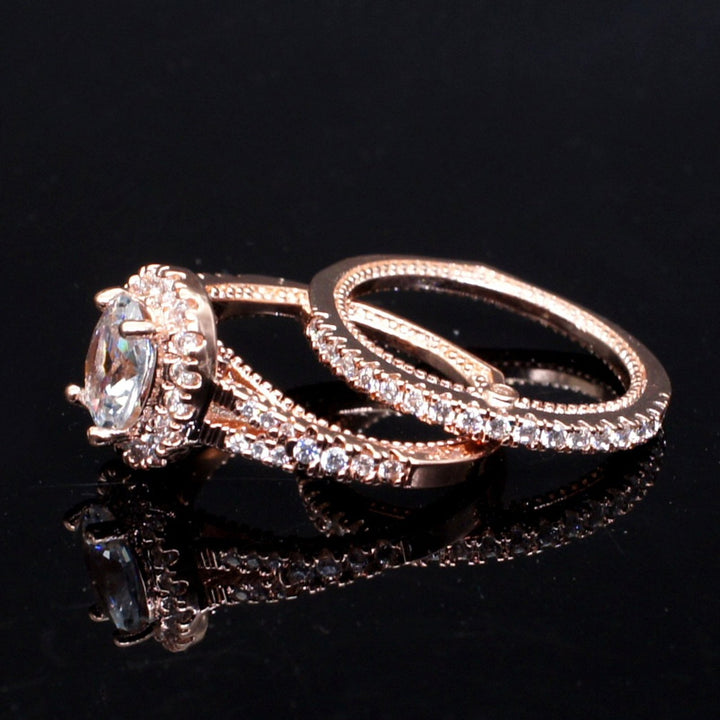 2Pcs/Set Fashion Ring Geometric Ring Wedding Accessory Image 6