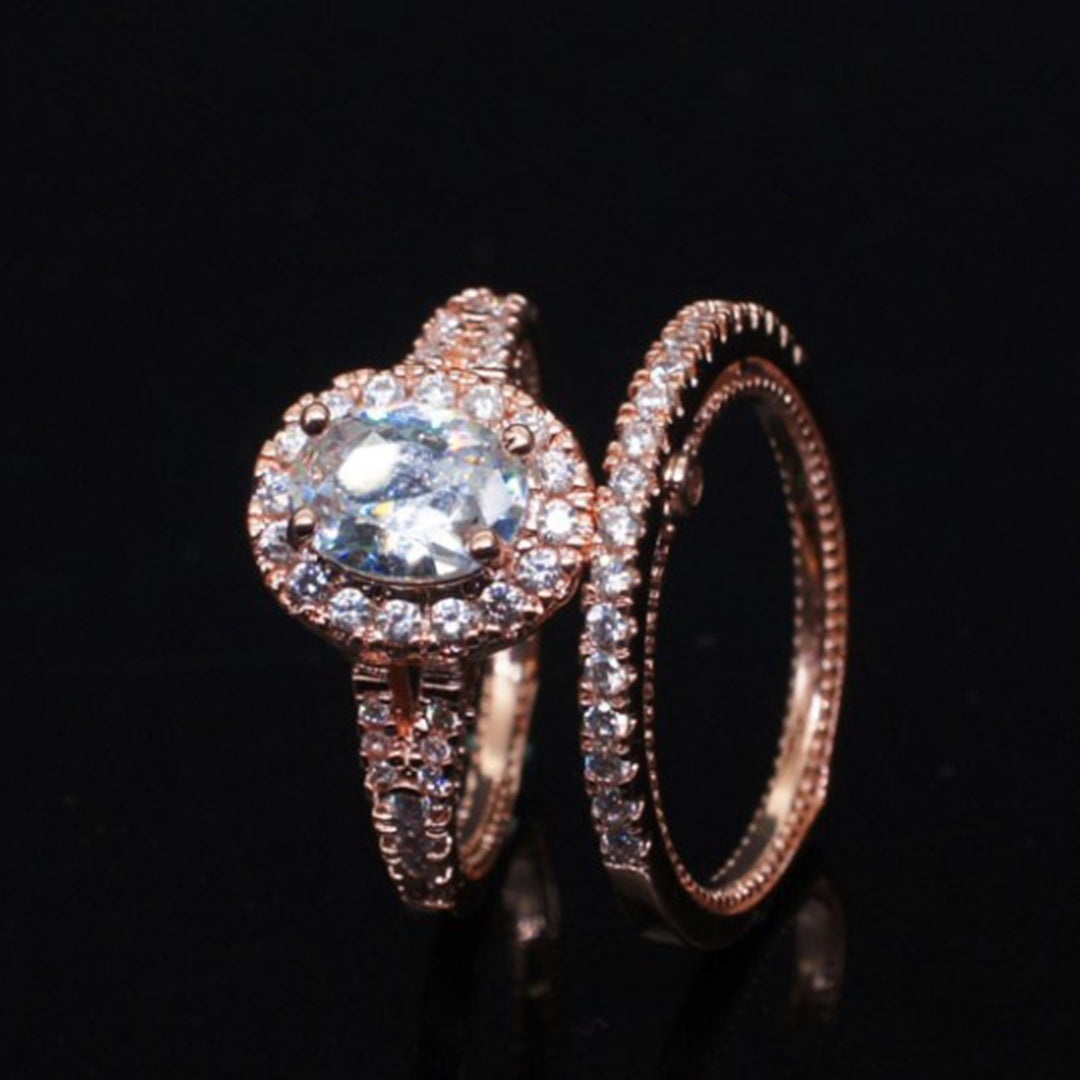 2Pcs/Set Fashion Ring Geometric Ring Wedding Accessory Image 8