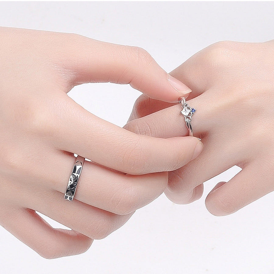 Couple Ring Luxury Exquisite Non-Fading Valentines Day Jewelry The Princess And The Knight Engagement Ring for Image 1