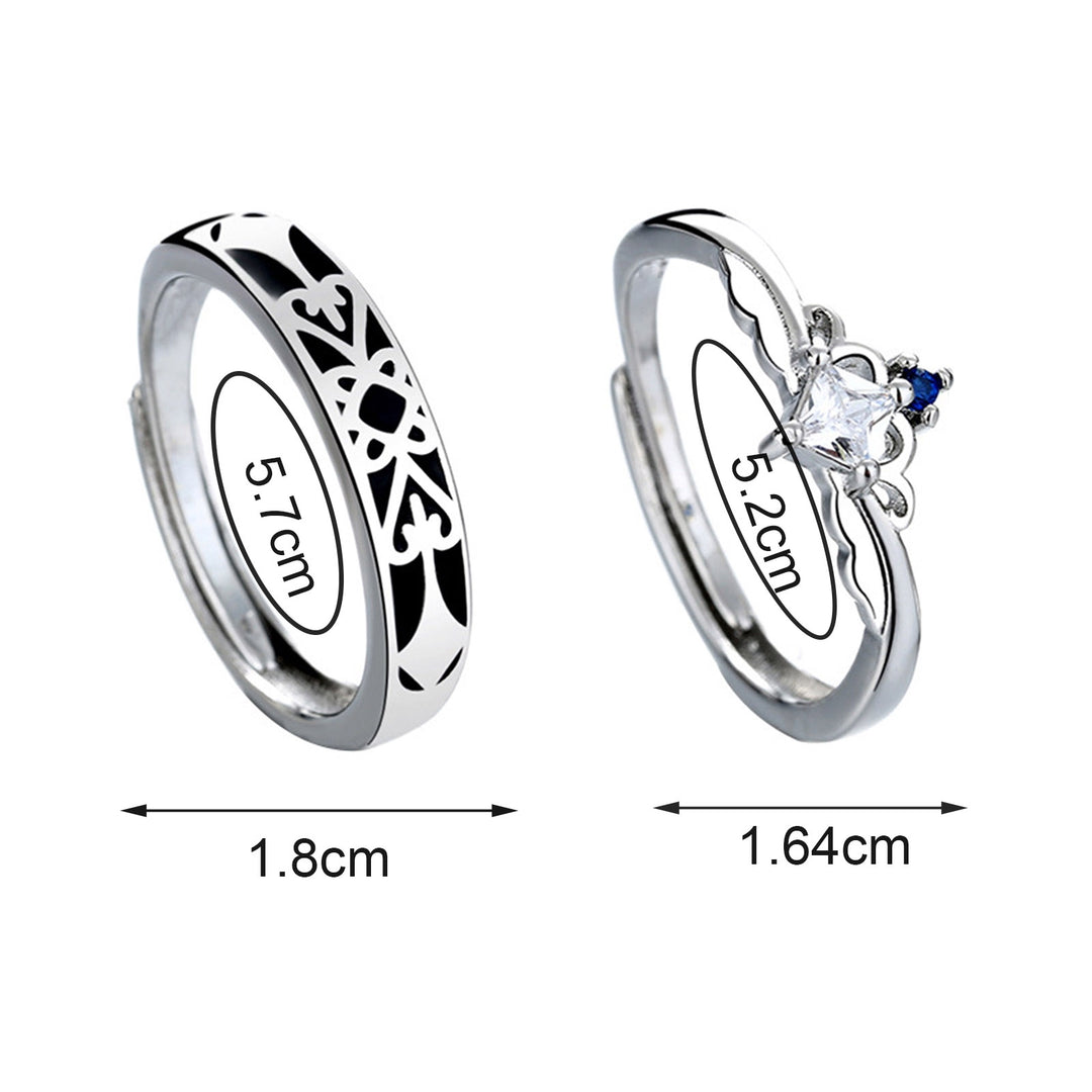 Couple Ring Luxury Exquisite Non-Fading Valentines Day Jewelry The Princess And The Knight Engagement Ring for Image 9