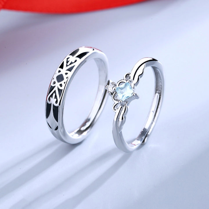 Couple Ring Luxury Exquisite Non-Fading Valentines Day Jewelry The Princess And The Knight Engagement Ring for Image 10