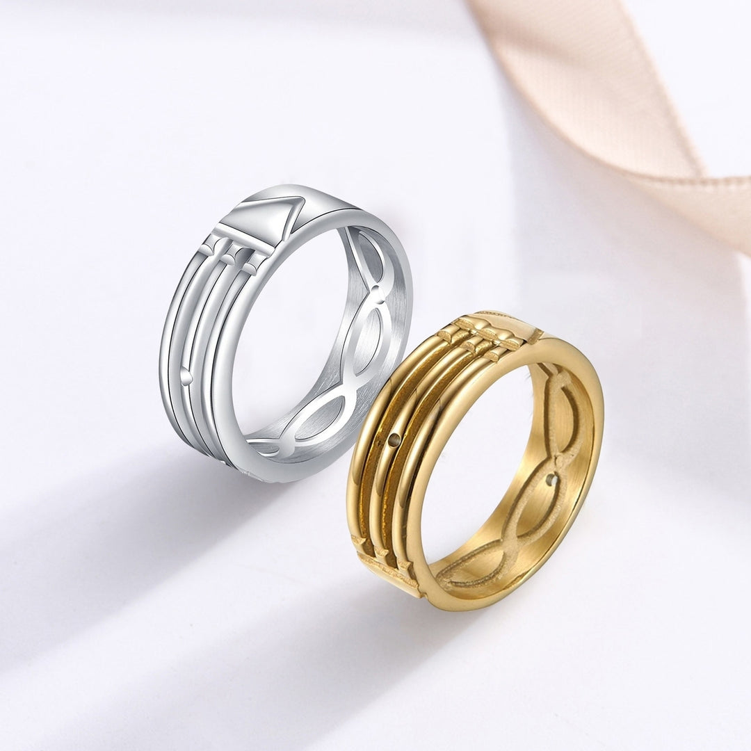 Men Ring Simple Bright Fashion Jewelry for Banquet Image 3