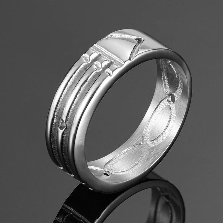 Men Ring Simple Bright Fashion Jewelry for Banquet Image 4