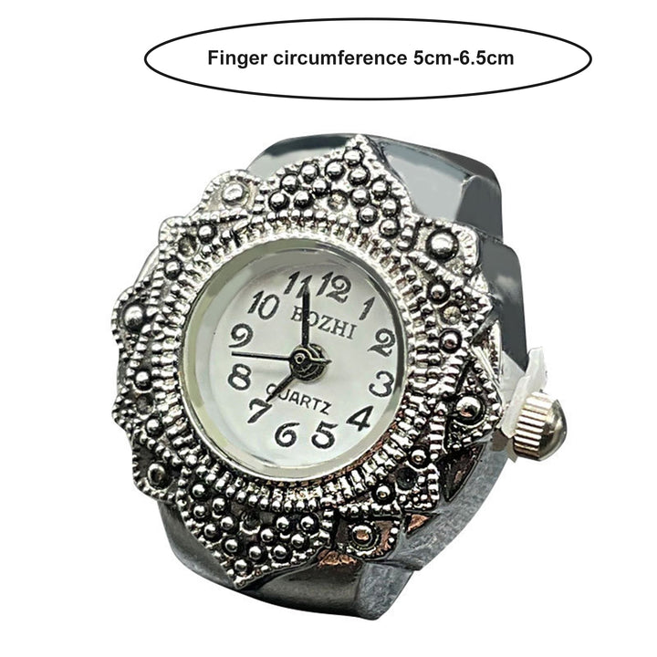 Couple Ring Inlaid Rhinestone Valentine Gift Alloy Fashion Quartz Watch Lover Ring Jewelry Accessory Image 7