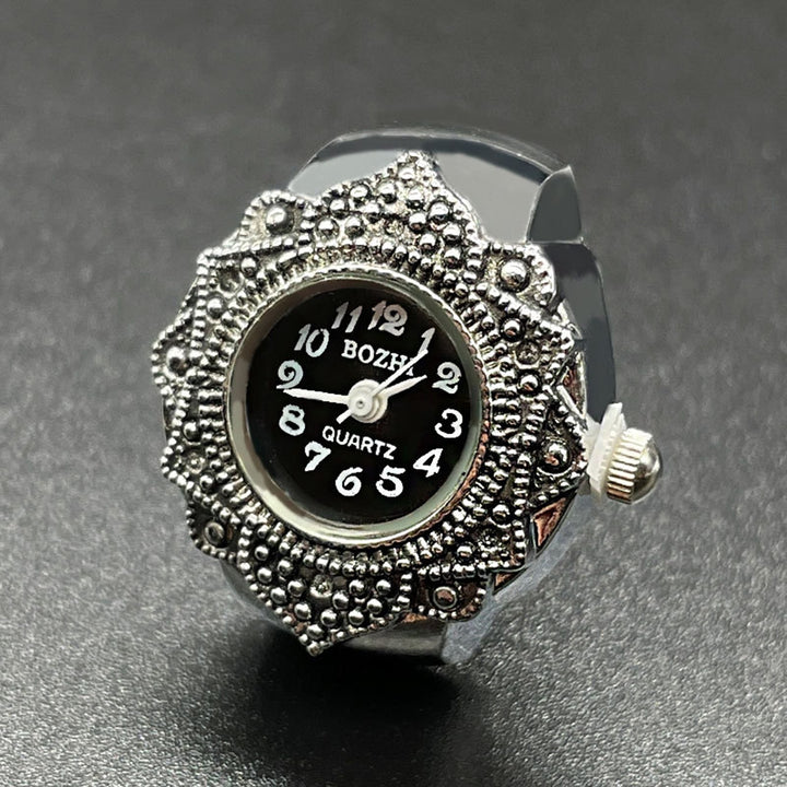 Couple Ring Inlaid Rhinestone Valentine Gift Alloy Fashion Quartz Watch Lover Ring Jewelry Accessory Image 11