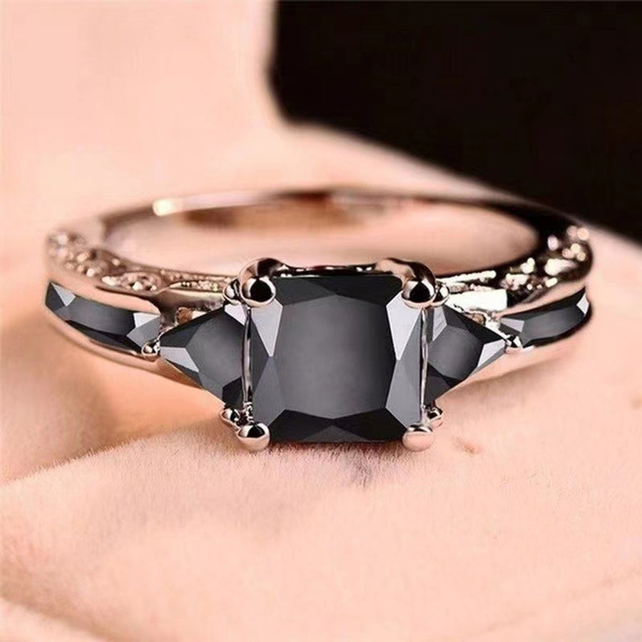 Women Ring Cubic Zirconia Band Ring Jewelry Accessory Image 1