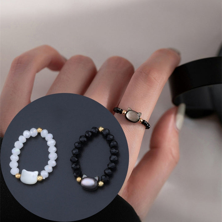 Couple Ring Beads Cute Ring Jewelry Fashion Accessories Image 1