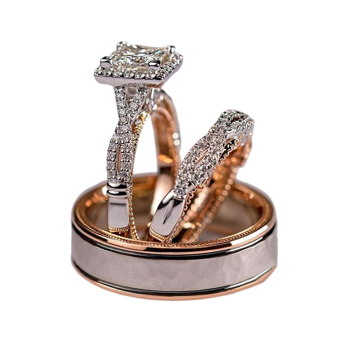 3Pcs Women Rings Luxury Jewelry Fashion Accessory Image 4