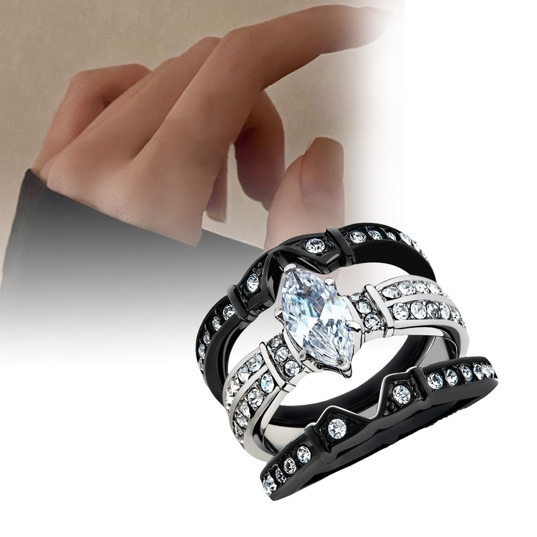 3Pcs Women Rings Luxury Jewelry Fashion Accessory Image 6