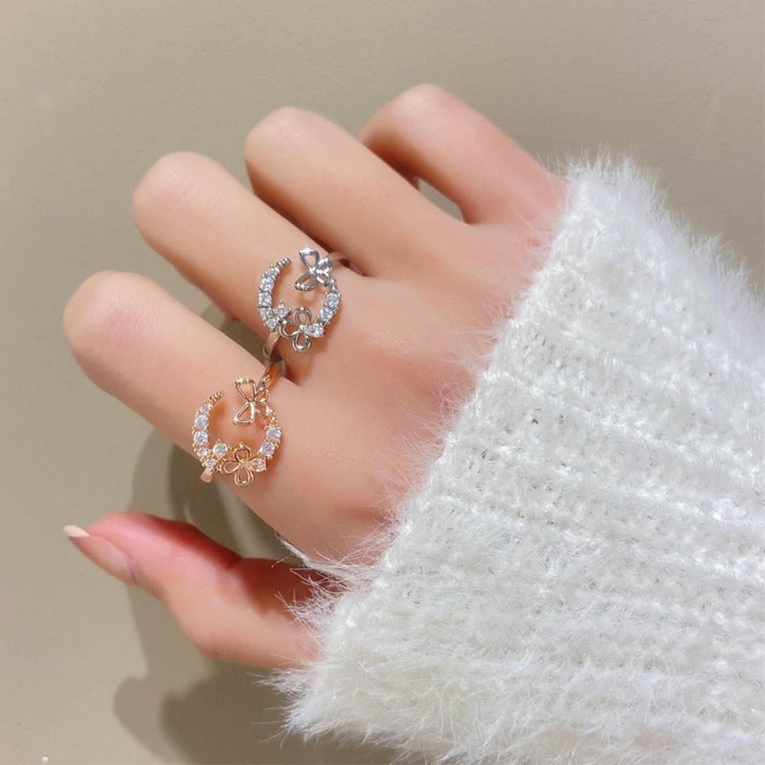 Knuckle Ring Cubic Zirconia Open Ring Jewelry Accessory Image 4