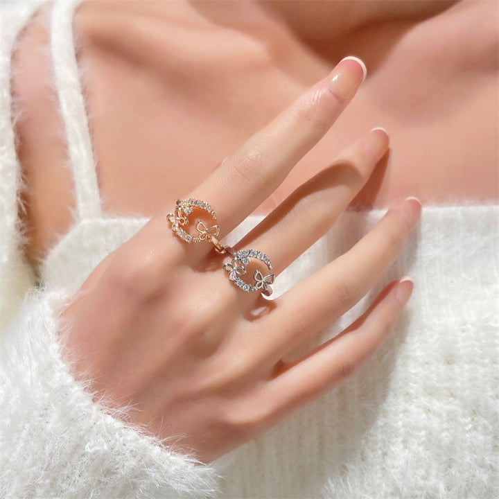 Knuckle Ring Cubic Zirconia Open Ring Jewelry Accessory Image 8