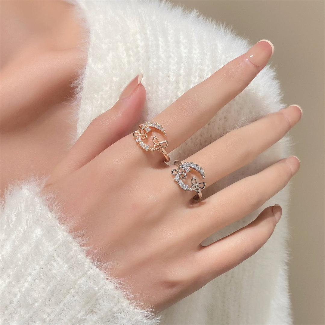 Knuckle Ring Cubic Zirconia Open Ring Jewelry Accessory Image 9