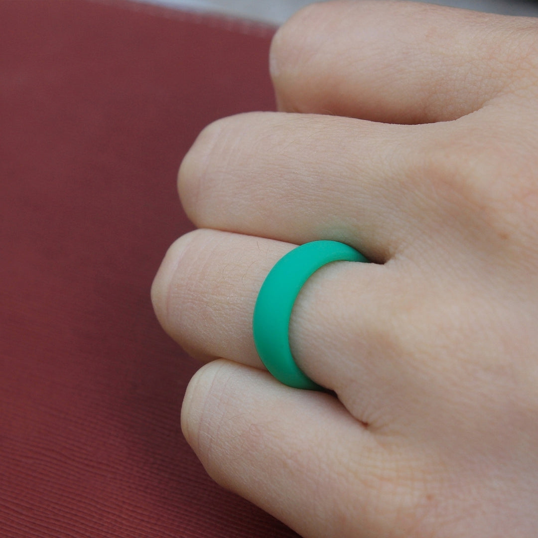 10Pcs Couple Ring Beautifully Versatile Flexible Smooth Decorative Silicone Flash Powder Women Ring Daily Use Image 4
