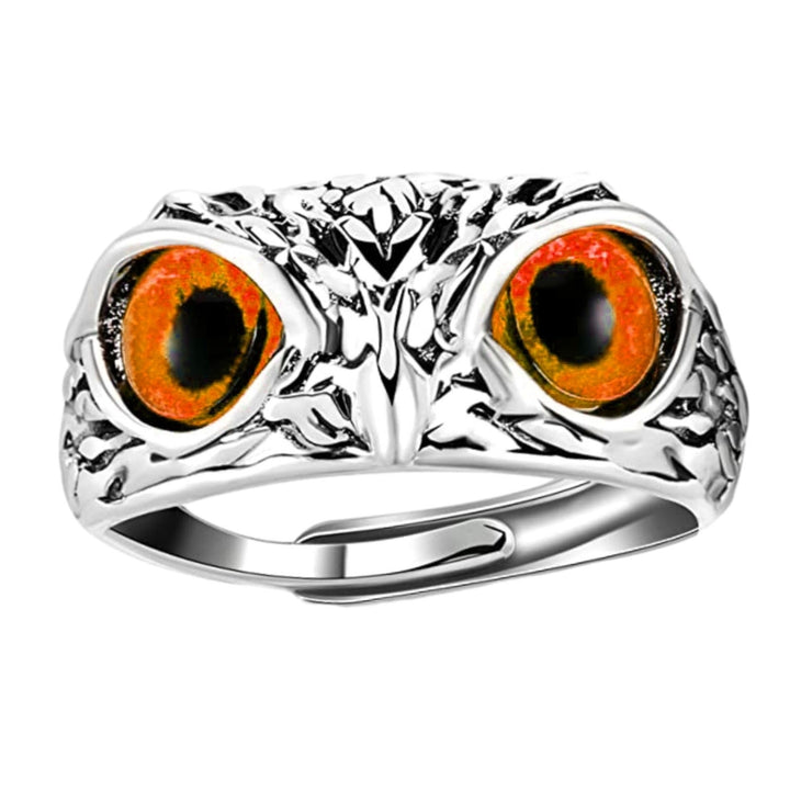 Adjustable Owl Ring with Big Eyes Ultralight Simple Style Finger Band Women Men Engagement Wedding Ring Jewelry Gift Image 4