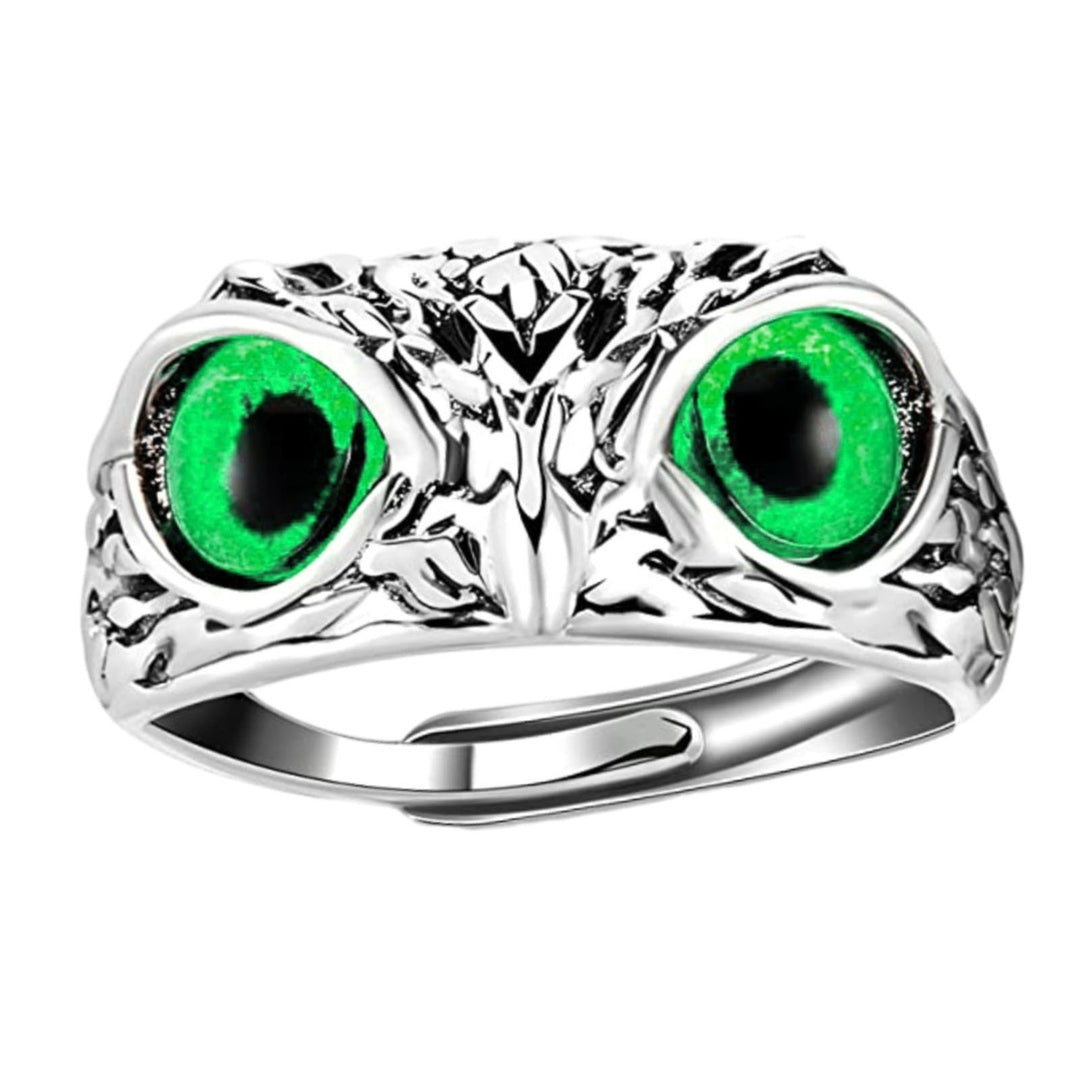 Adjustable Owl Ring with Big Eyes Ultralight Simple Style Finger Band Women Men Engagement Wedding Ring Jewelry Gift Image 6