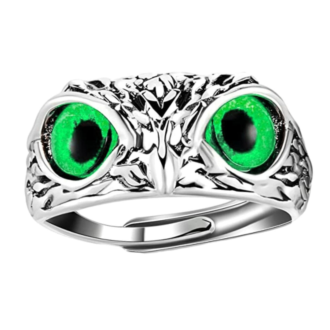 Adjustable Owl Ring with Big Eyes Ultralight Simple Style Finger Band Women Men Engagement Wedding Ring Jewelry Gift Image 1