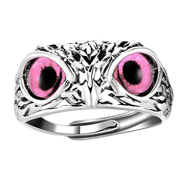 Adjustable Owl Ring with Big Eyes Ultralight Simple Style Finger Band Women Men Engagement Wedding Ring Jewelry Gift Image 7