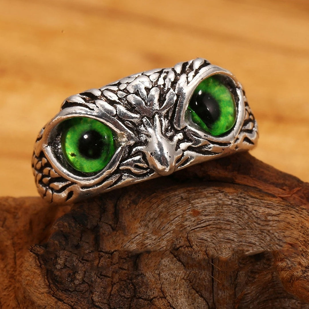 Adjustable Owl Ring with Big Eyes Ultralight Simple Style Finger Band Women Men Engagement Wedding Ring Jewelry Gift Image 10