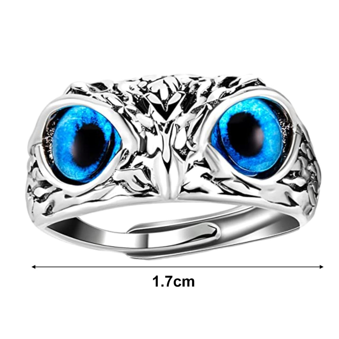 Adjustable Owl Ring with Big Eyes Ultralight Simple Style Finger Band Women Men Engagement Wedding Ring Jewelry Gift Image 11