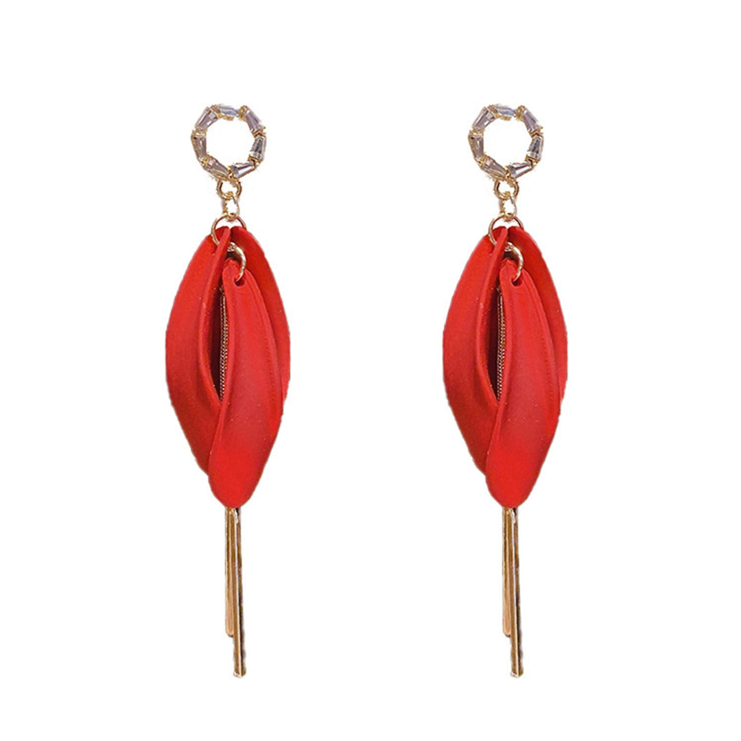 1 Pair Drop Earrings Geometric Long Tassel Elegant Korean Style Cubic Zirconia Stud Earrings Birthday Gift Image 10
