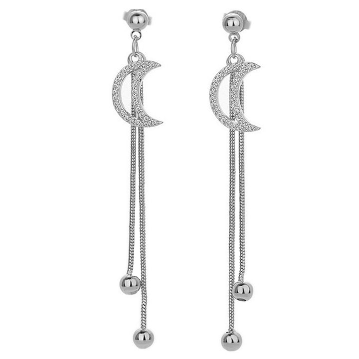 1 Pair Tassel Earrings Electroplate Anti-scratch Inlaid Sparkling Rhinestone Jewelry Earring Studs Dress Supplies Image 8
