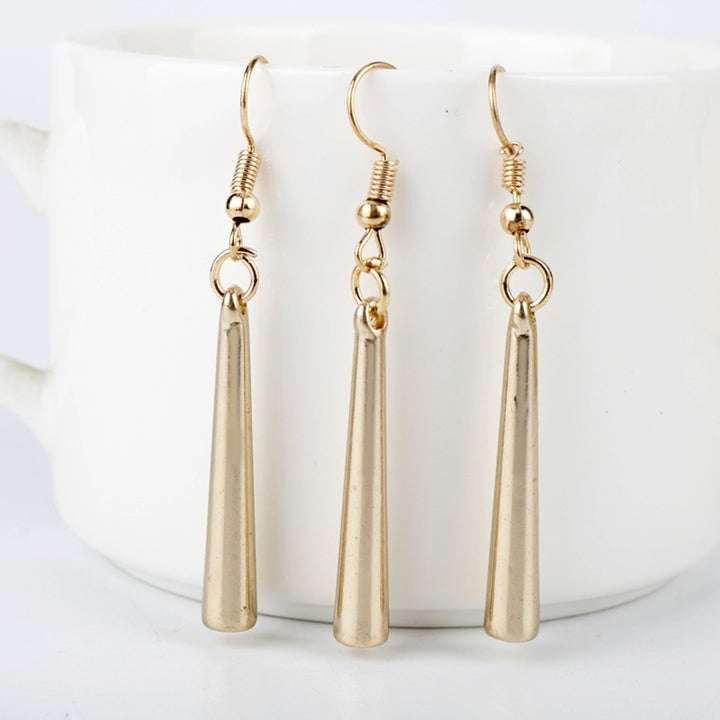 Women Hanging Earrings Solid Color Simple Alloy Long-lasting Lady Hook Earrings Female Jewelry Image 1