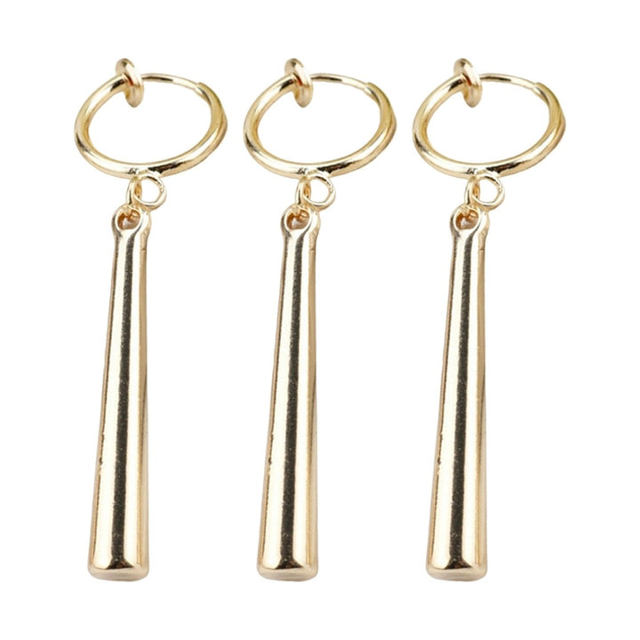 Women Hanging Earrings Solid Color Simple Alloy Long-lasting Lady Hook Earrings Female Jewelry Image 4