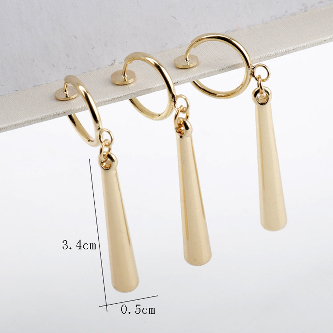 Women Hanging Earrings Solid Color Simple Alloy Long-lasting Lady Hook Earrings Female Jewelry Image 10