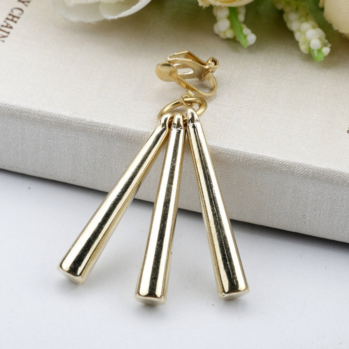 Women Hanging Earrings Solid Color Simple Alloy Long-lasting Lady Hook Earrings Female Jewelry Image 12