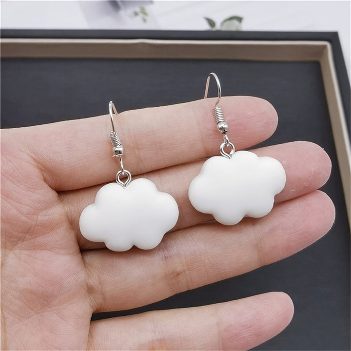 1 Pair Hook Earrings Cartoon Cloud Lovely Candy Color Dangle Earrings for Daily Wear Image 8