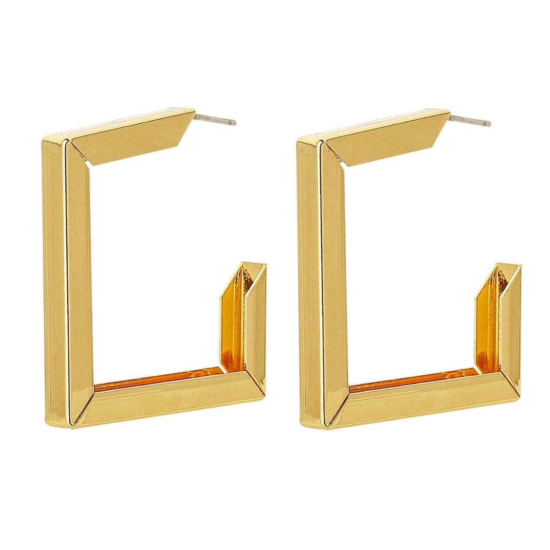 1 Pair Stud Earrings Rhombic Ins Style Jewelry Plated Geometric Drop Earrings for Party Image 4
