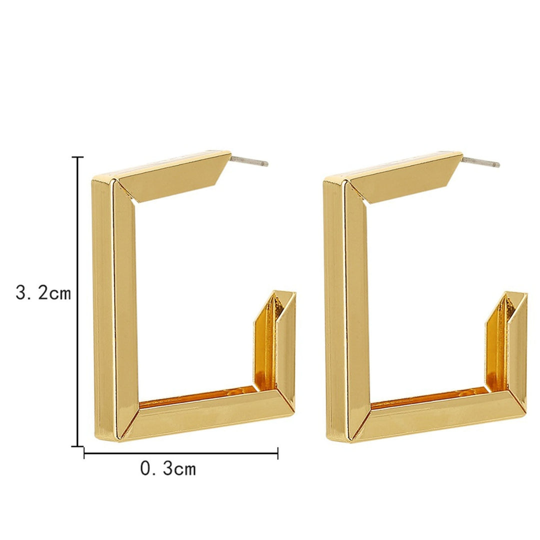 1 Pair Stud Earrings Rhombic Ins Style Jewelry Plated Geometric Drop Earrings for Party Image 6