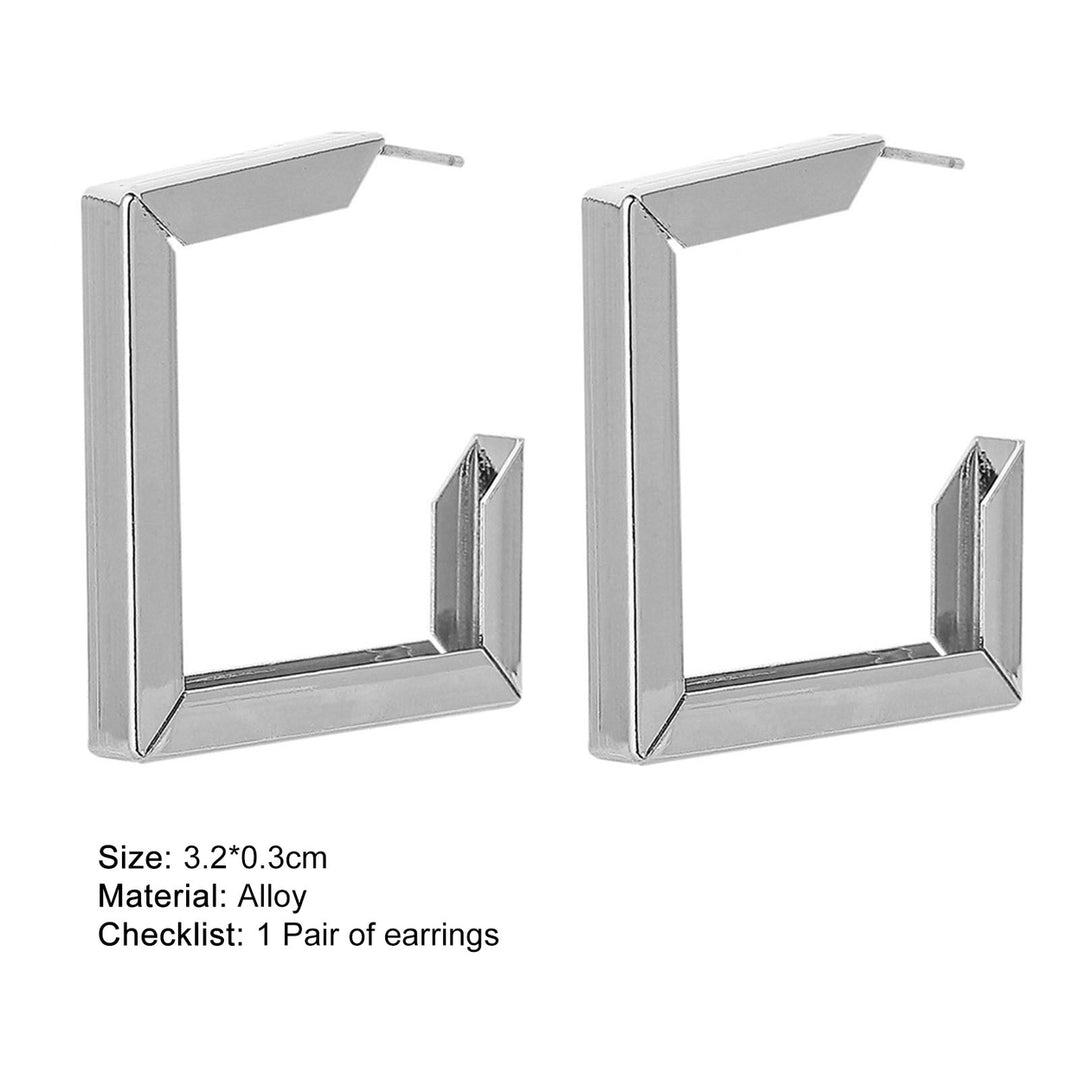 1 Pair Stud Earrings Rhombic Ins Style Jewelry Plated Geometric Drop Earrings for Party Image 12