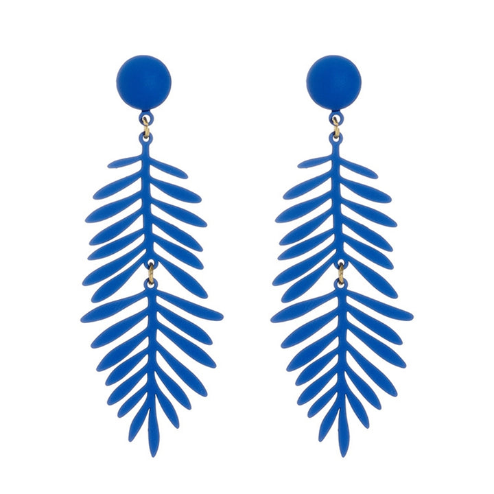 1 Pair Women Earrings Leaf Vivid Lady Earrings Jewelry Image 3
