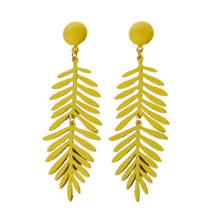 1 Pair Women Earrings Leaf Vivid Lady Earrings Jewelry Image 4