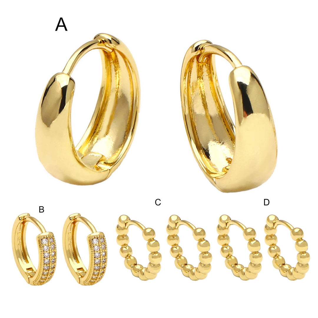 1 Pair Huggie Earrings Women Earrings for Shopping Image 9
