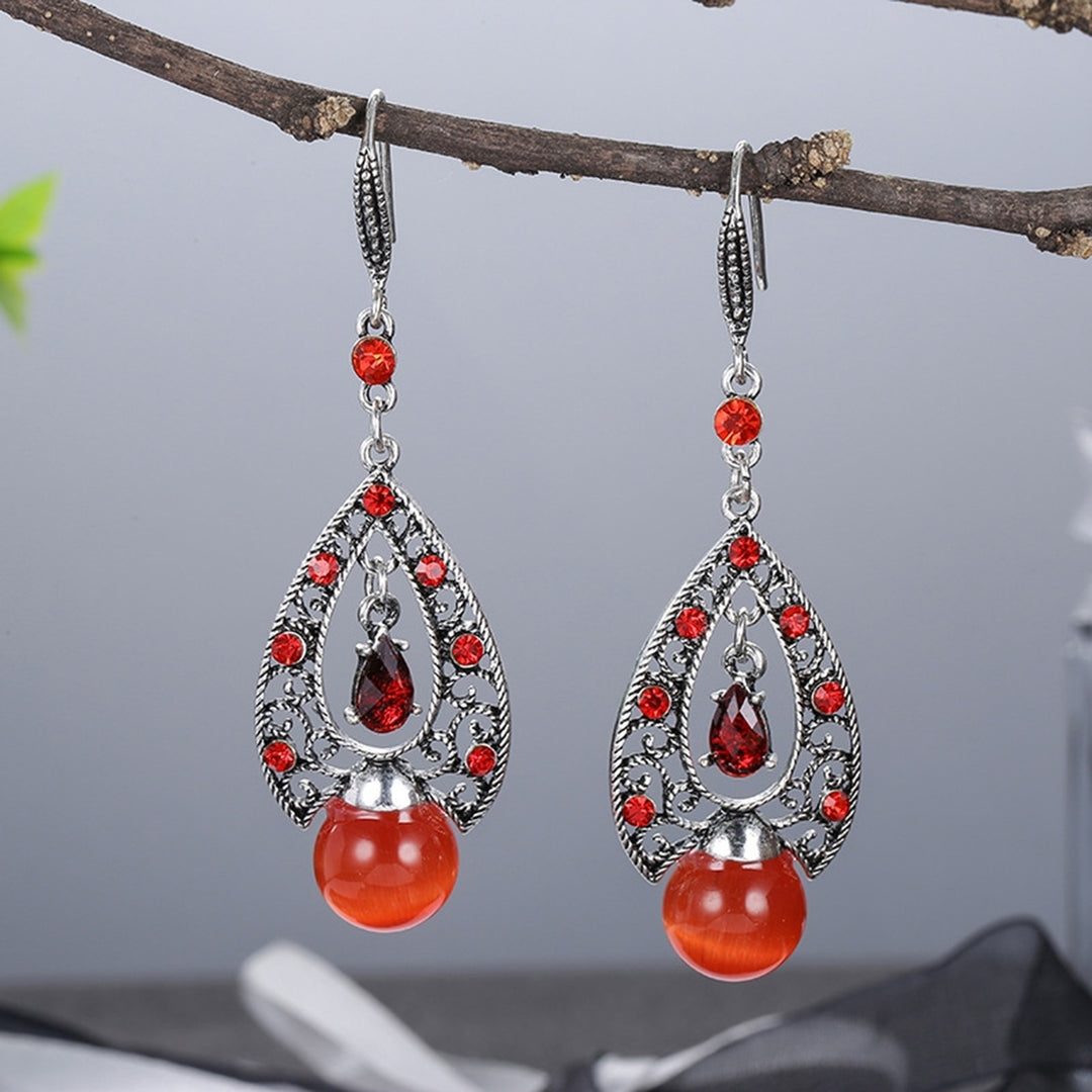 1 Pair Dangle Earrings Retro Jewelry Gift for Dating Image 1