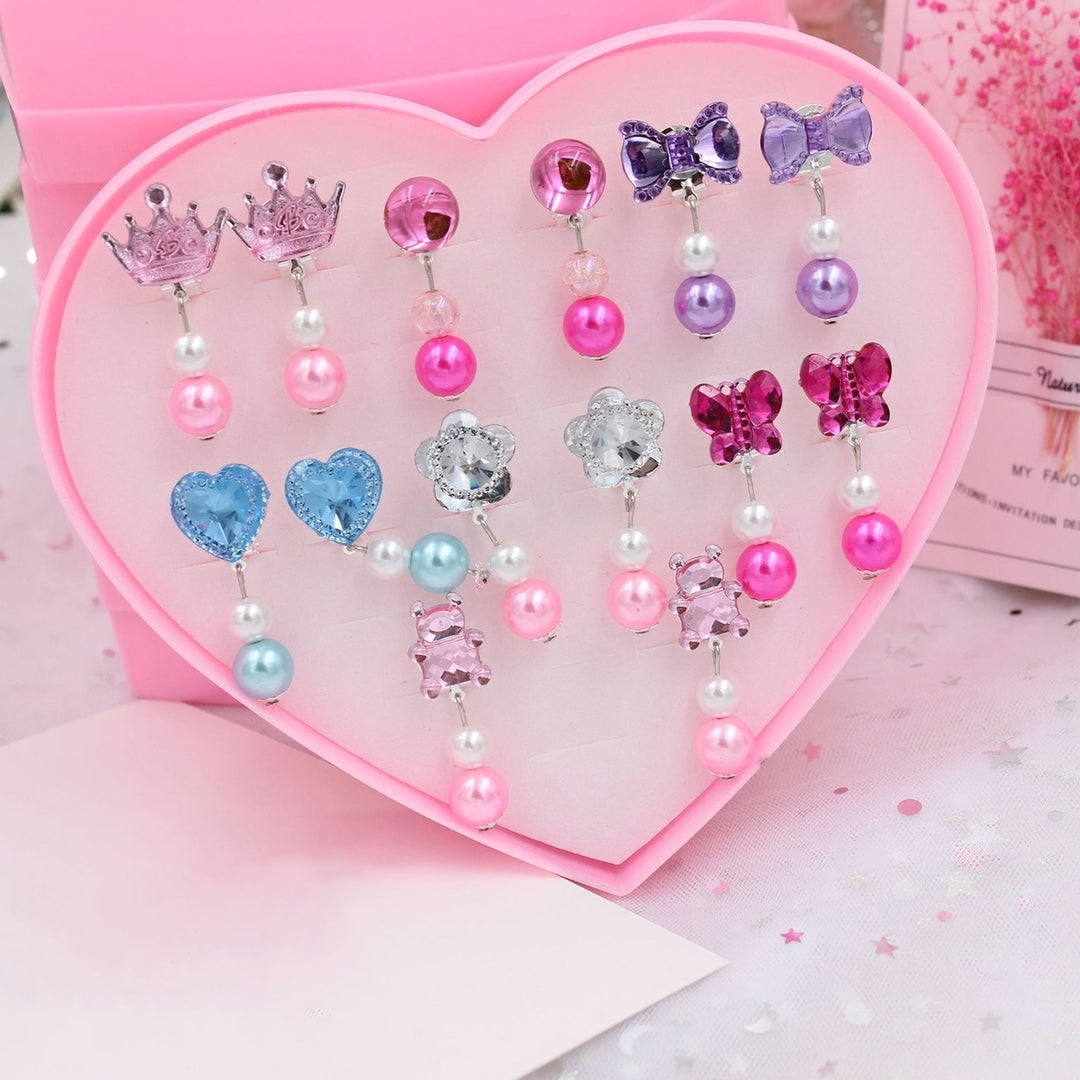 7Pairs/Box Faux Pearls Earrings Jewelry Accessories Image 1