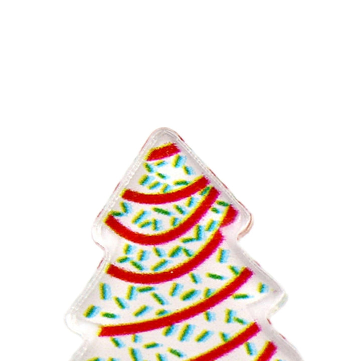 1 Pair Ear Studs Mini Fun Hypoallergenic Cute Acrylic Gift Fashion Jewelry Christmas Tree Shaped Women Earrings for Image 12