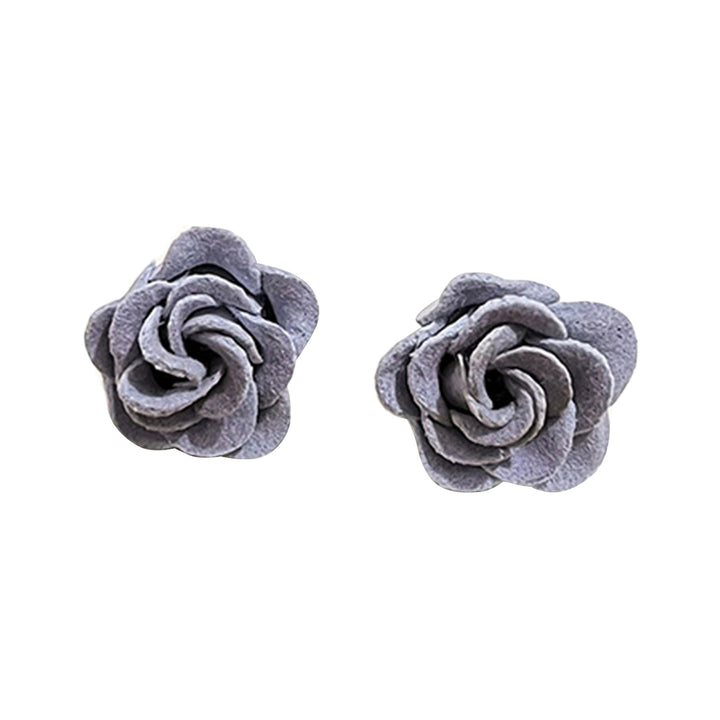 1 Pair Women Earrings Dark Style Exquisite Ear Decoration Personality Blue Enchantress Rose Retro Ear Studs for Dating Image 4