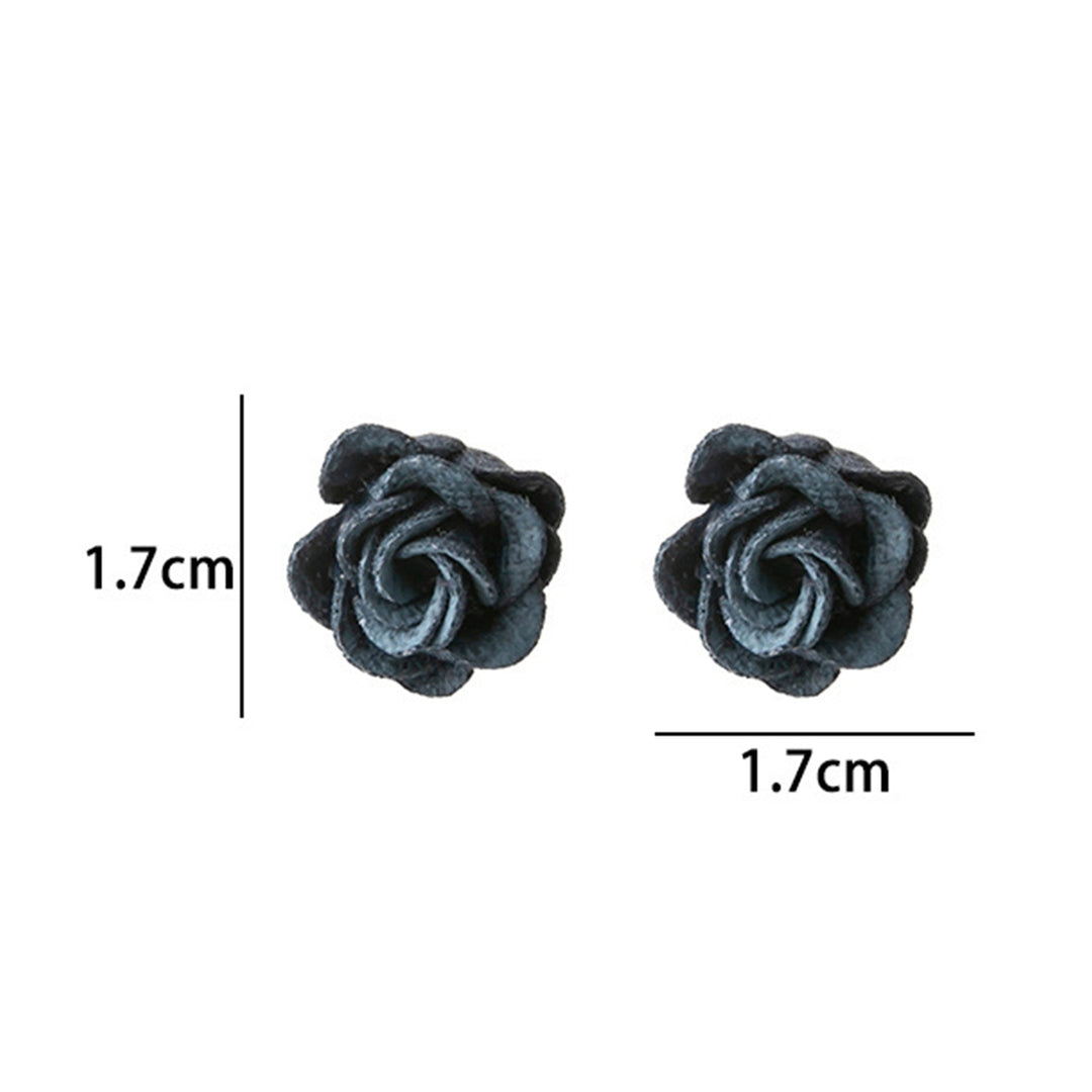 1 Pair Women Earrings Dark Style Exquisite Ear Decoration Personality Blue Enchantress Rose Retro Ear Studs for Dating Image 8