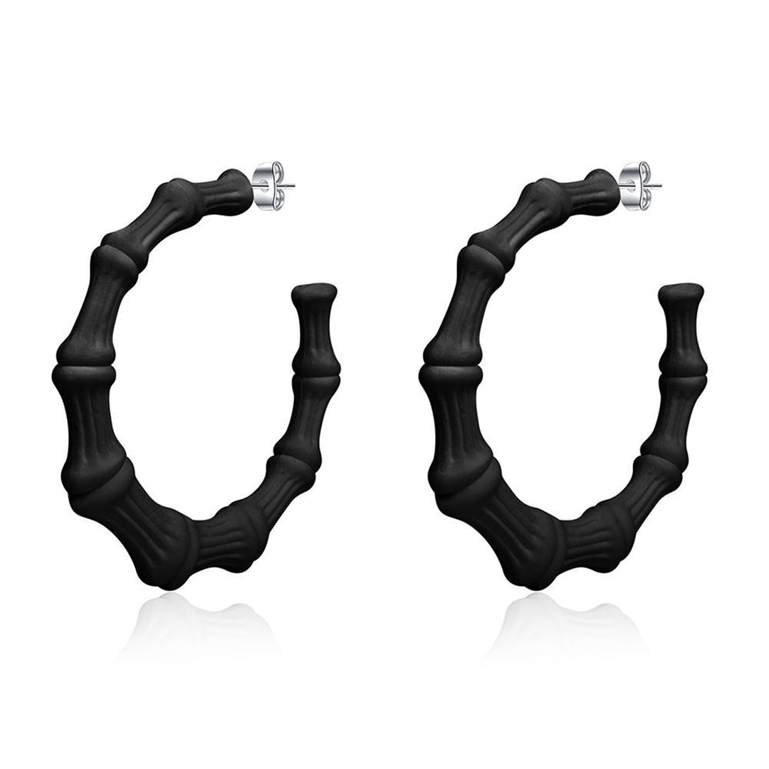1 Pair Hoop Earrings Geometric Earrings for Daily Life Image 2