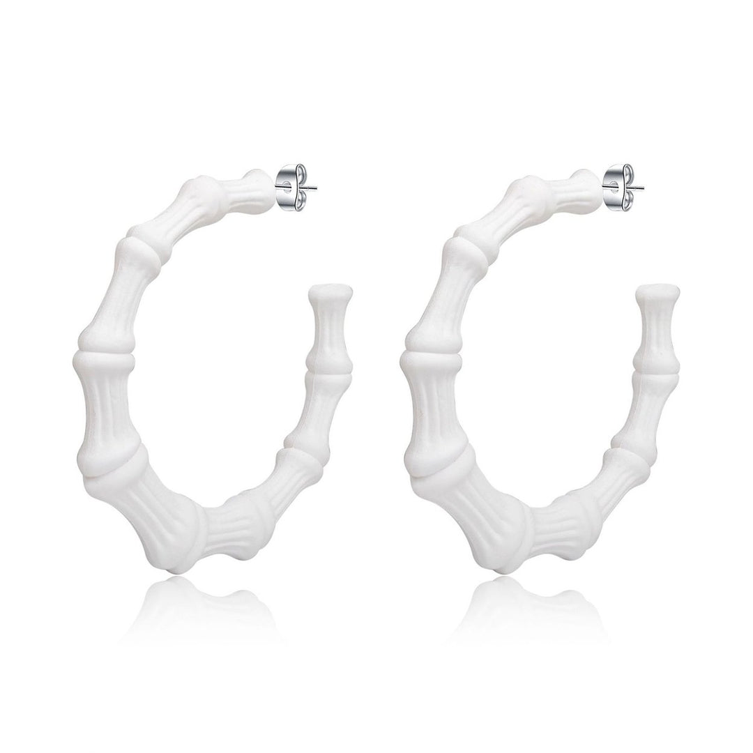 1 Pair Hoop Earrings Geometric Earrings for Daily Life Image 1