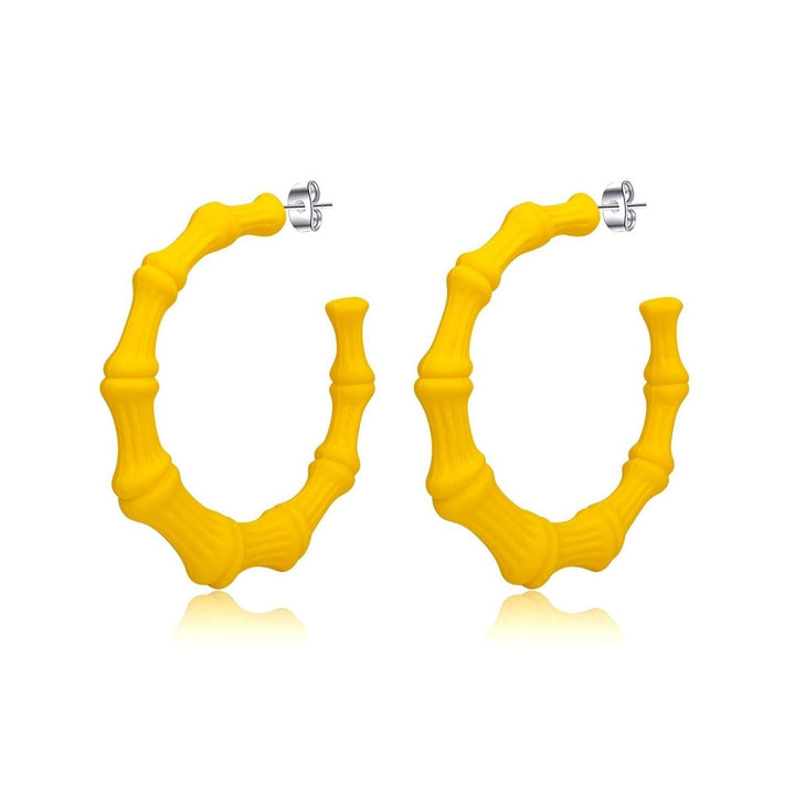 1 Pair Hoop Earrings Geometric Earrings for Daily Life Image 1