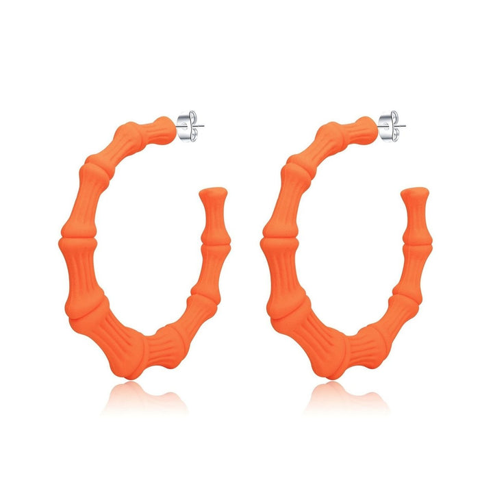 1 Pair Hoop Earrings Geometric Earrings for Daily Life Image 1