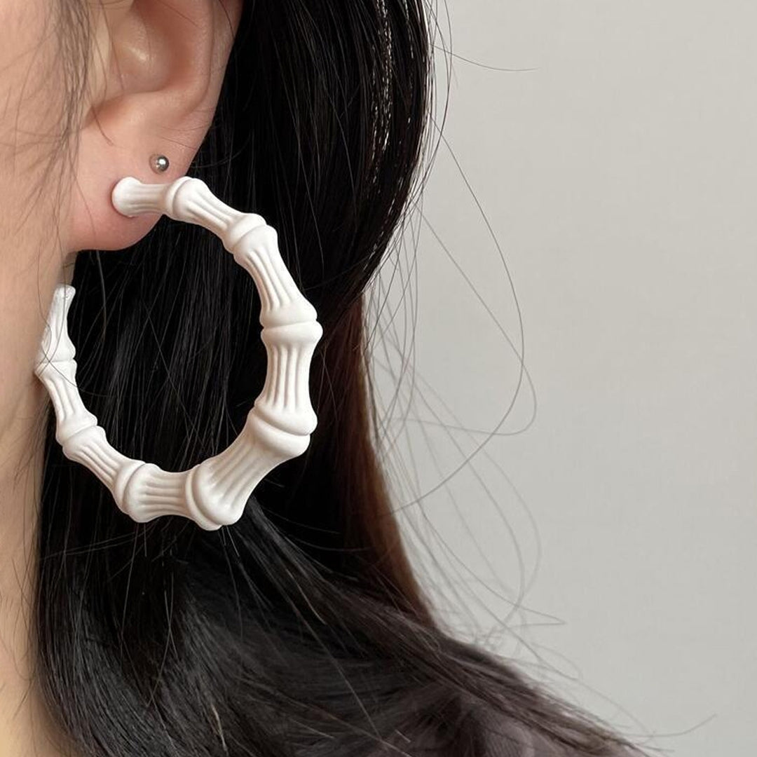 1 Pair Hoop Earrings Geometric Earrings for Daily Life Image 12