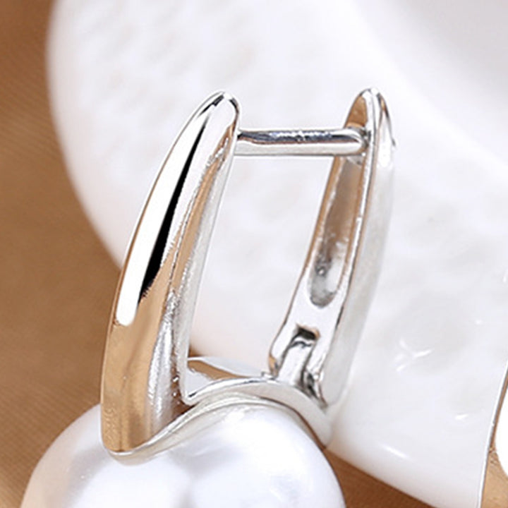 1 Pair Women Earrings Elegant Minimalist Retro Noble Gift Small High Gloss Faux Pearl Girls Earrings Jewelry Accessories Image 7