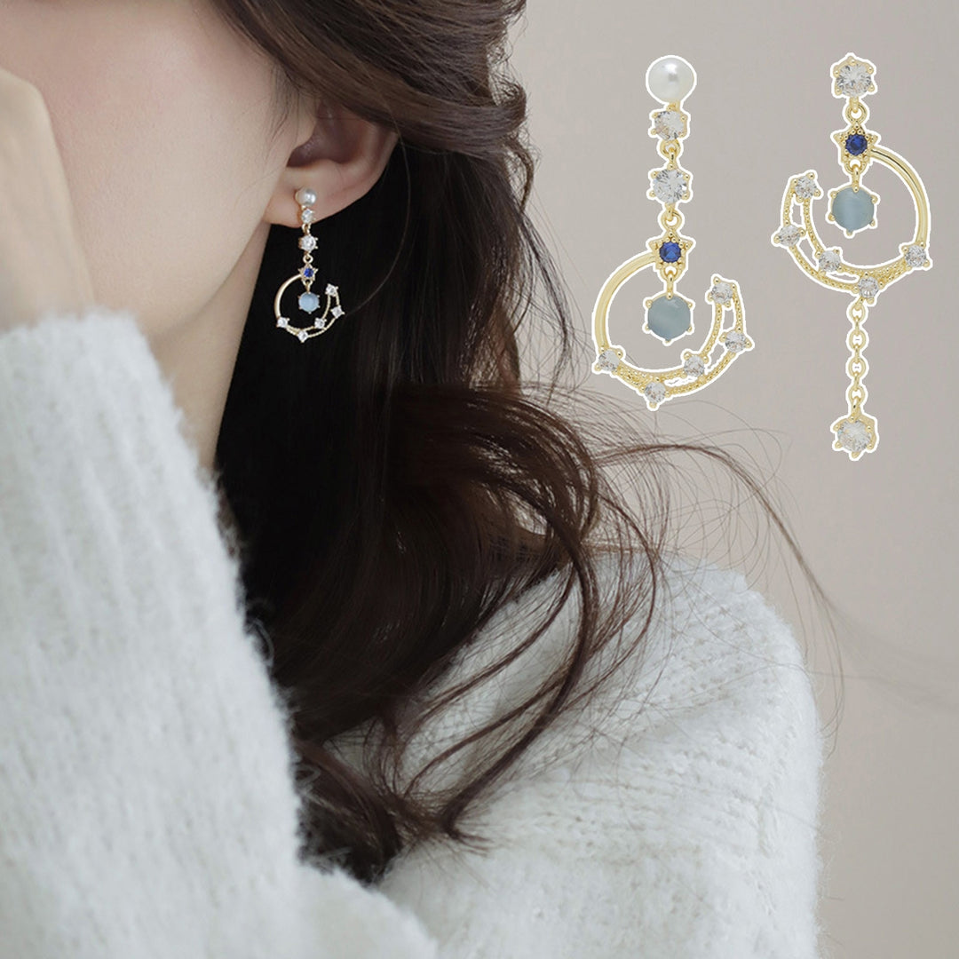 1 Pair Women Earrings Shiny Drop Earrings Jewelry Gift Image 3