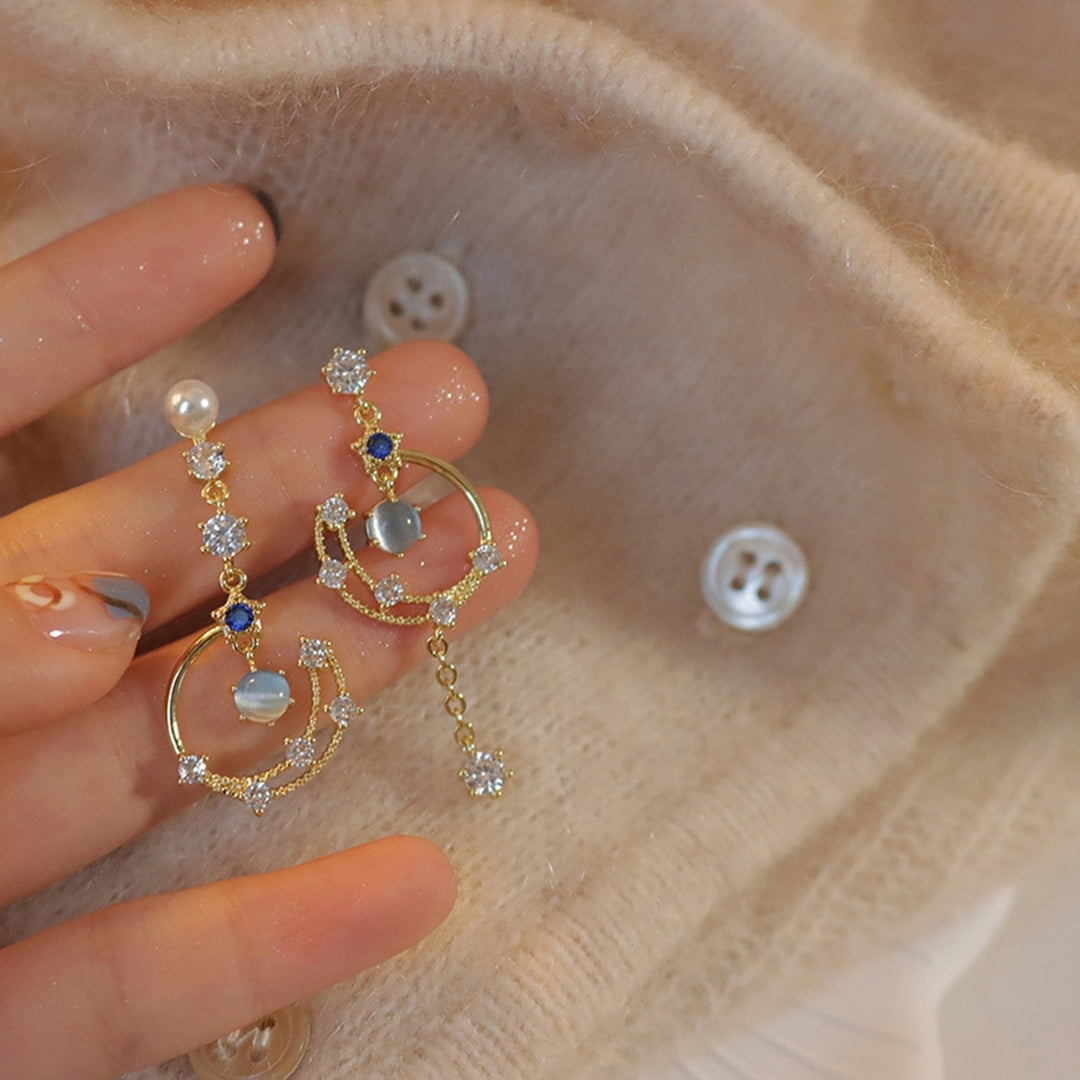1 Pair Women Earrings Shiny Drop Earrings Jewelry Gift Image 12