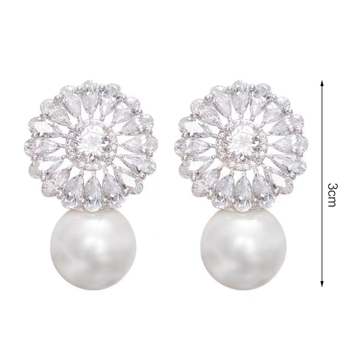 1 Pair Drop Earrings Pearl Earrings Engagement Jewelry Image 6